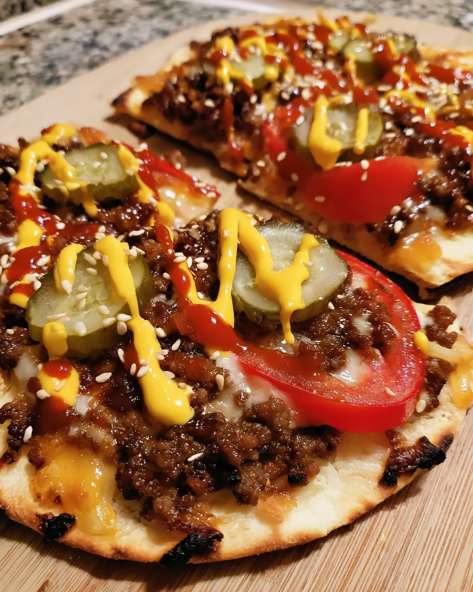 Game Night Glory: Cheeseburger Flatbreads