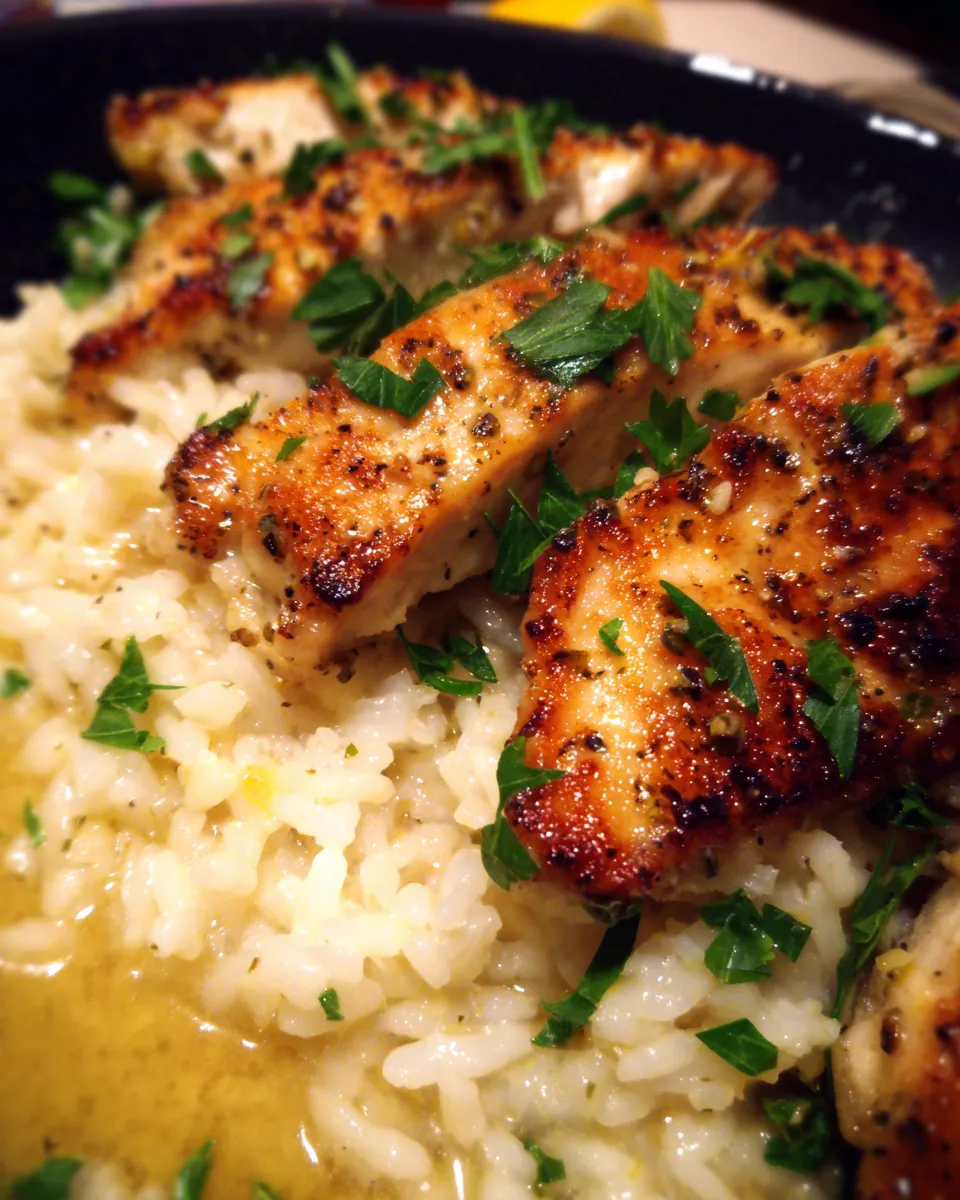 Cozy Comfort in a Skillet: Chicken Scampi with Garlic Parmesan Rice