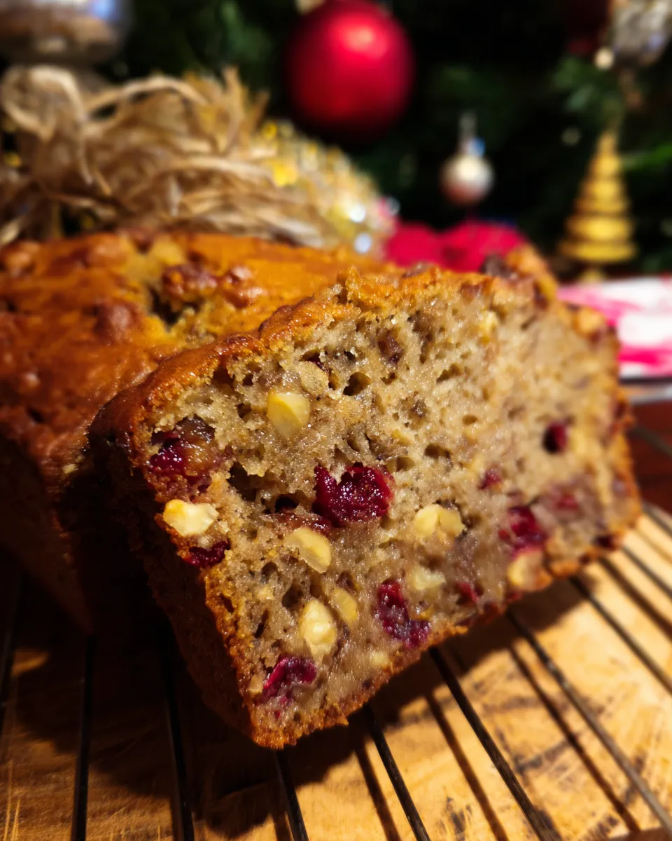 A Slice of Cheer: Sunshine and Cranberry Banana Bread