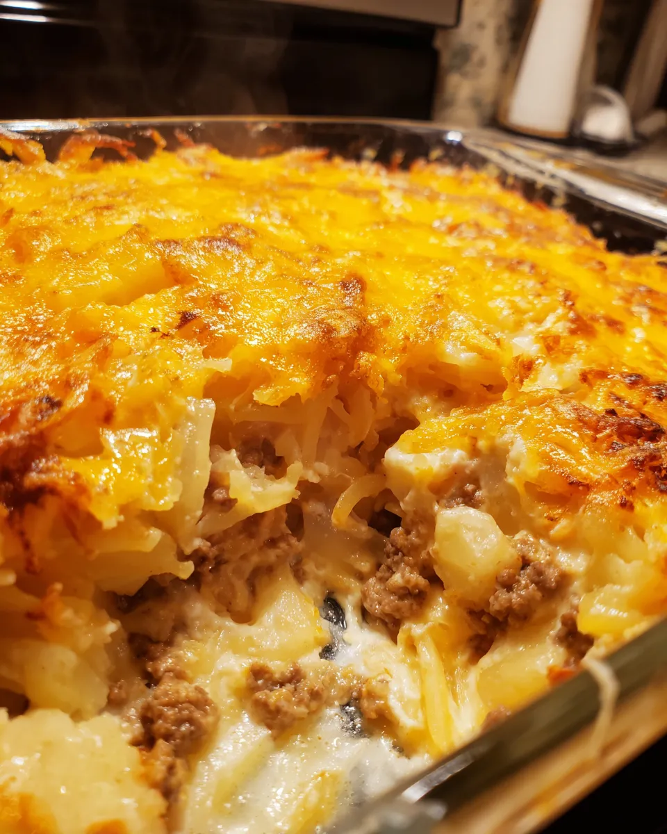 The Ultimate Weeknight Rescuer: Cheesy Ground Beef Hash Brown Casserole